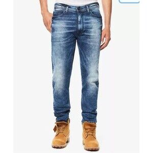 Sean John Athlete Tapered Stretch Blue Jeans Men's Sz 36W x 32L Streetwear Urban